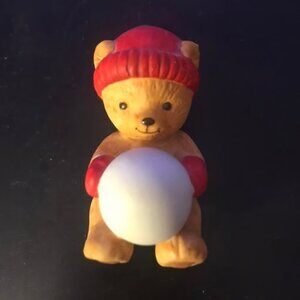 Cute Bear Holding Snowball